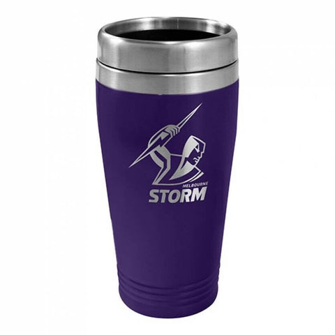 NRL Coffee Travel Mug - Melbourne Storm - 450ml Drink Cup Double Wall