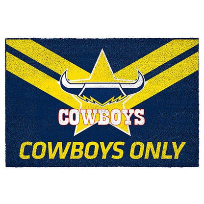 NRL Front Back Door Entry Floor Mat - North Queensland Cowboys - 61cm x 41cm