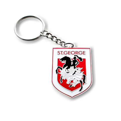 NRL Heritage Metal Key Ring - St George Dragons - Logo Keyring - Rugby League