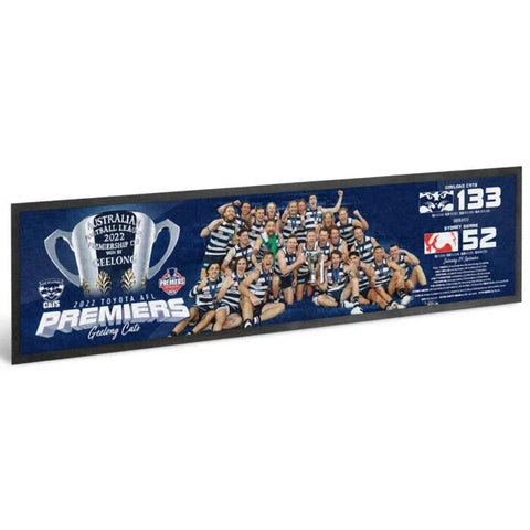 AFL 2022 Premiers Team Photo Bar Runner - Geelong Cats - Bar Mat - 25cm x 90cm
