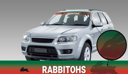 NRL Window Sun Visor Decal - South Sydney Rabbitohs - See Thru Car Sticker