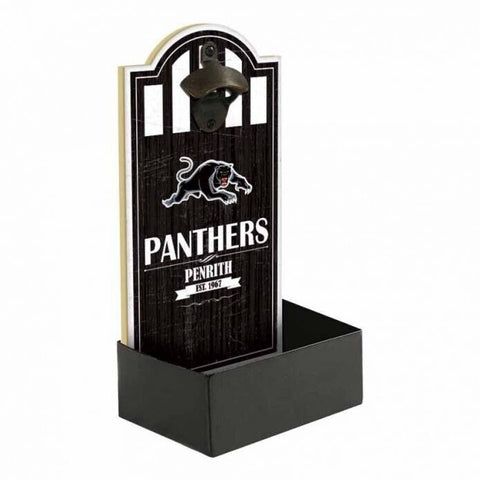 NRL Wall Bottle Opener with Catcher - Penrith Panthers - Gift