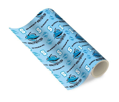 NRL Wrapping paper - Cronulla Sharks - New Design - Gift Wrap - 49cmX69cm