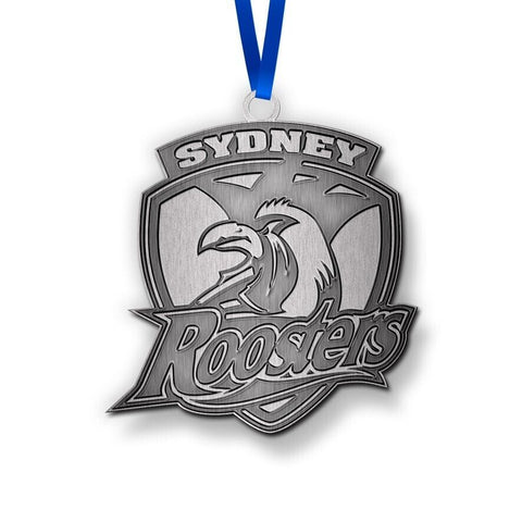 NRL Christmas Metal Ornament - Sydney Roosters - Approx. 70 x 50mm
