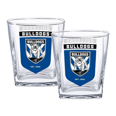 NRL Spirit Glass Set - Canterbury Bulldogs - 250ml Cup - Set Of Two