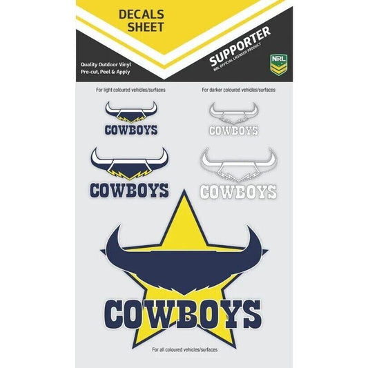 NRL UV Decal Sticker Set - North Queensland Cowboys - Sticker