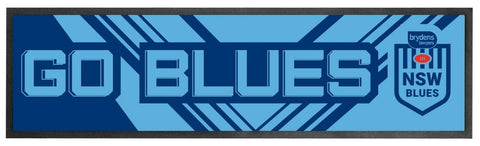 NRL Bar Runner - New South Wales Blues - Bar Mat - GO BLUES - NSW