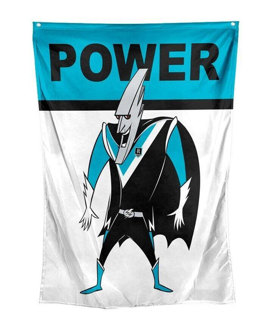 AFL Retro Wall Flag - Port Adelaide Power - Cape Flag - Approx 100cm x 70cm