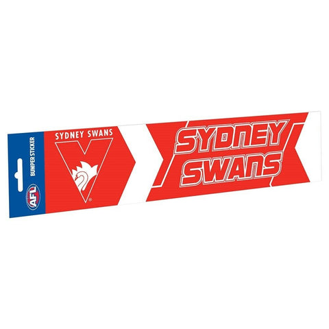 AFL Bumper Sticker - Sydney Swans - Car Decal - 305mm x 75mm