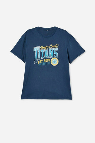 NRL Mens Souvenir Tee Shirt - Gold Coast Titans - 100% Cotton - Adult