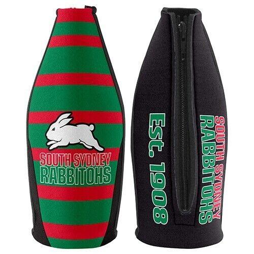 NRL Tallie Stubby Cooler - South Sydney Rabbitohs - Tally  Drink Cooler - Zipper