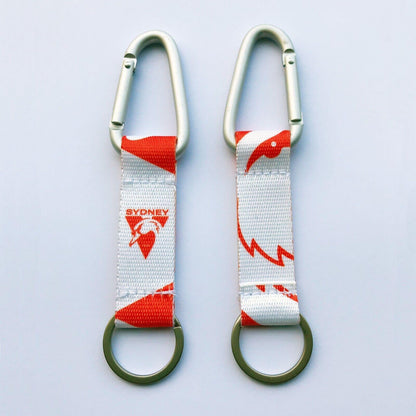 AFL Carabiner Key Ring - Sydney Swans - Keyring - Clip and Ring