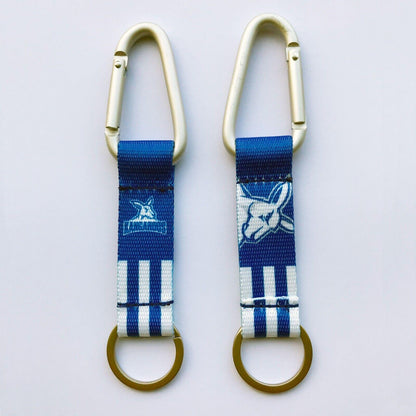 AFL Carabiner Key Ring - North Melbourne Kangaroos - Keyring - Clip and Ring