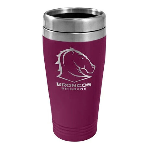NRL Coffee Travel Mug - Brisbane Broncos - 450ml Drink Cup Double Wall