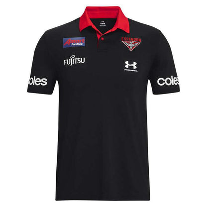 AFL 2023 Polo - Essendon Bombers - Black - Mens