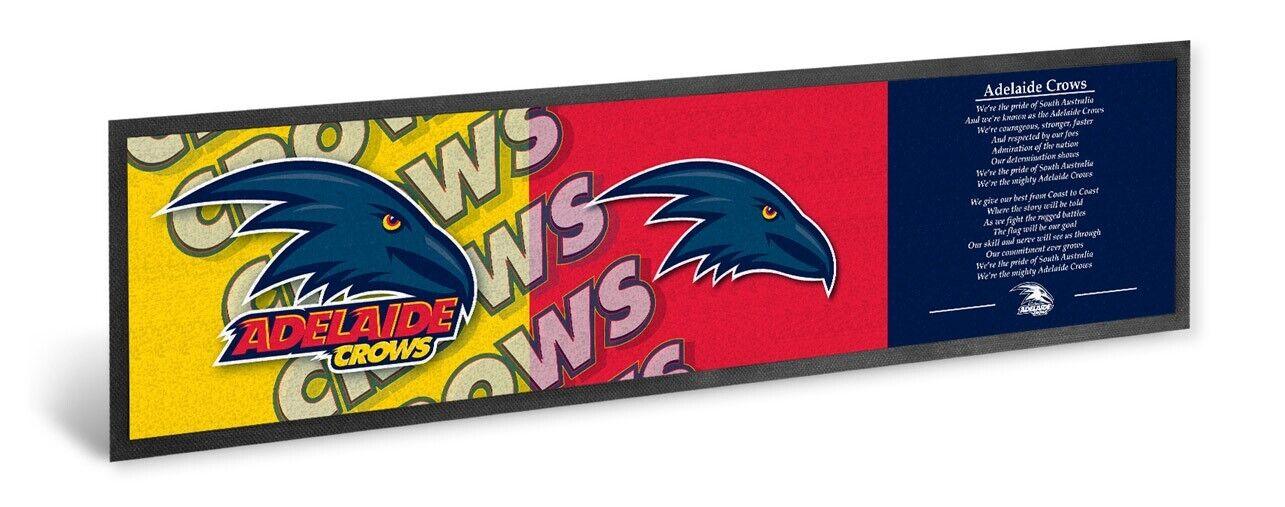 AFL Bar Runner - Adelaide Crows - Bar Mat - Team Song - 25cm x 90cm