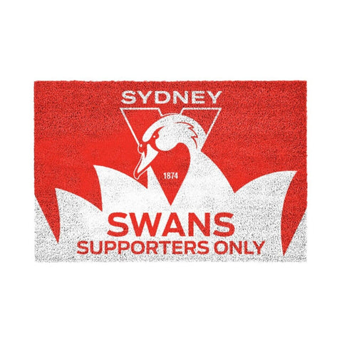 AFL Front Back Door Welcome Entry Mat - Sydney Swans - 61cm x 41cm