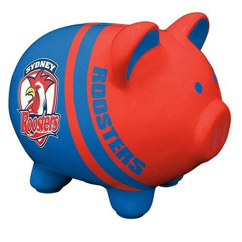 NRL Piggy Bank Money Box With Coin Slot - Sydney Roosters
