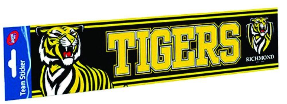 AFL Bumper Sticker - Richmond Tigers - Car Decal - 300mm x 75mm