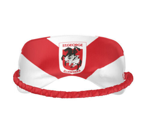 NRL Sleep Mask - St George Illawarra Dragons - Reversible - Washable - One Size