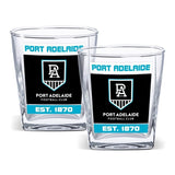 AFL Spirit Glass Set - Port Adelaide Power - 250ml Cup - Set Of Two