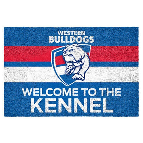 AFL Front Back Door Welcome Entry Mat - Western Bulldogs - 61cm x 41cm