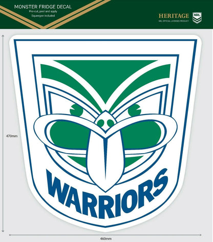 NRL Heritage Fridge Decal - New Zealand Warriors - Team Logo Sticker - 470x460mm