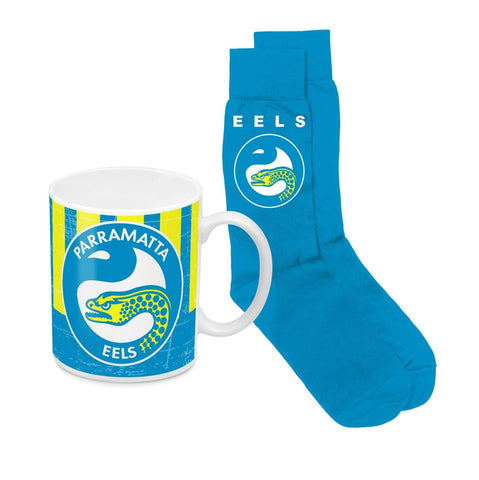 NRL Heritage Coffee Mug & Sock Pack - Paramatta Eels - Gift Boxed