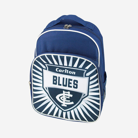 AFL Shield Backpack - Carlton Blues  - Kids Bag - School Back Pack
