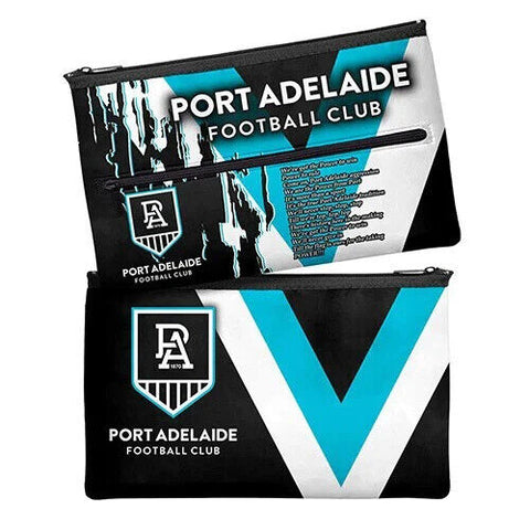 AFL Pencil Case - Port Adelaide Power - School - Work - Large  - Team Song
