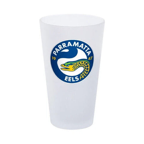 NRL Frosted Conical Glass Set Of Two - Parramatta Eels - 500ml