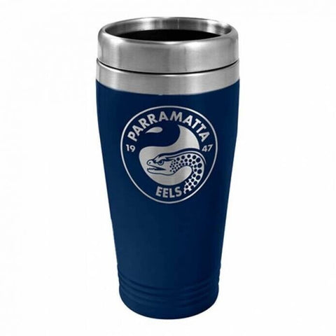 NRL Coffee Travel Mug - Paramatta Eels - 450ml Drink Cup Double Wall