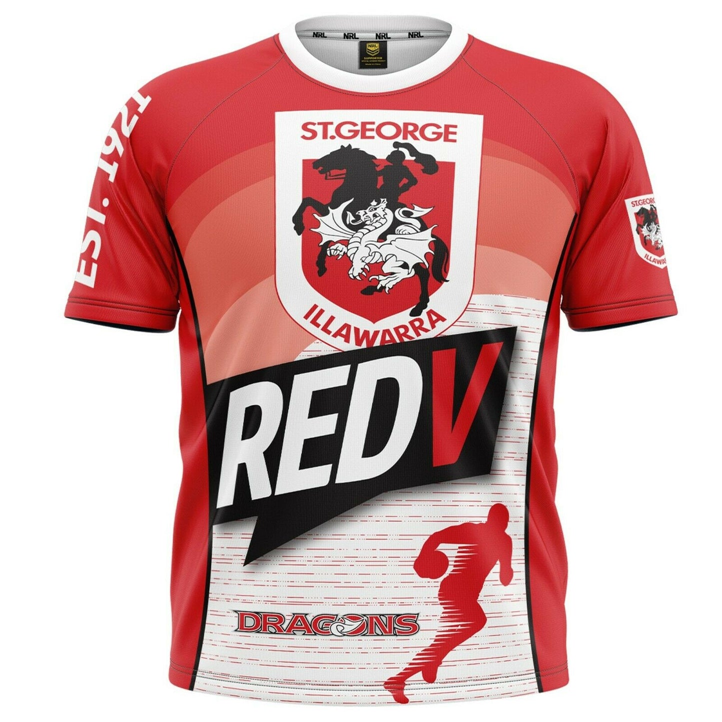 NRL Toddler Tee Shirt - St George Illawarra Dragons - Infant Baby T-Shirt - Kids