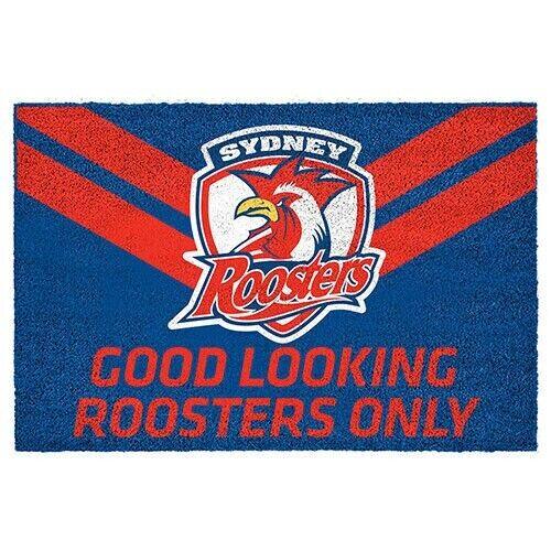 NRL Front Back Door Entry Floor Mat - Sydney Roosters - 61cm x 41cm