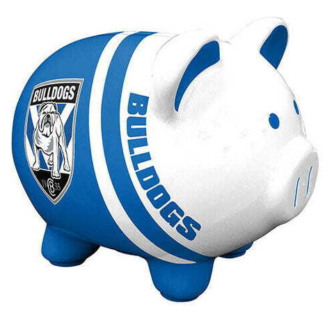 NRL Piggy Bank Money Box With Coin Slot - Canterbury Bulldogs