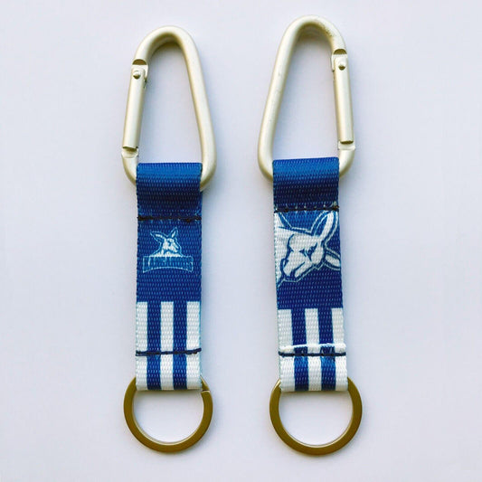 AFL Carabiner Key Ring - North Melbourne Kangaroos - Keyring - Clip and Ring