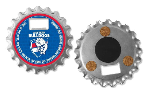 AFL Bottle Opener, Magnet & Coaster - Western Bulldogs  - Aussie Rules