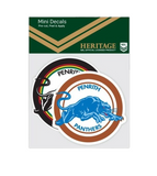 NRL Heritage Mini Decal - Penrith Panthers - Car Sticker Set Of 2 - 8x7cm - New
