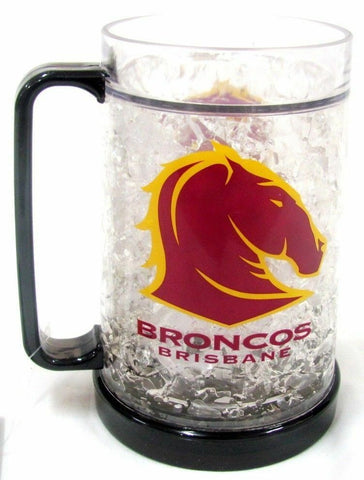 NRL Freeze Mug - Brisbane Broncos -   - 375ML - Gel Freeze Mug Drinking Cup