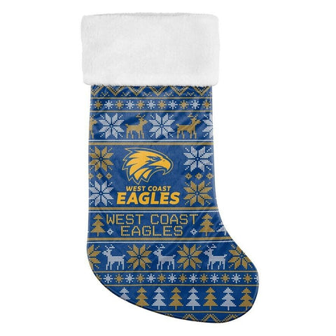 AFL Christmas Stocking - West Coast Eagles - Sweater Print - XMAS