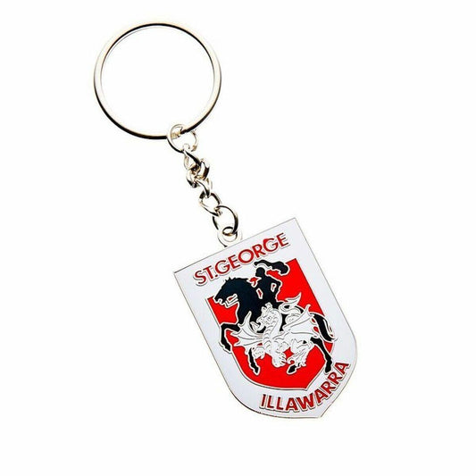 NRL Logo Metal Key Ring  - St George Illawarra Dragons - Keyring - TROFE