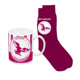 NRL Heritage Coffee Mug & Sock Pack - Manly Sea Eagles - Gift Boxed