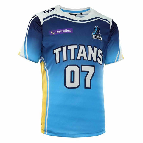NRL 2022 Warm Up Tee Shirt - Gold Coast Titans - Rugby League - DYNASTY