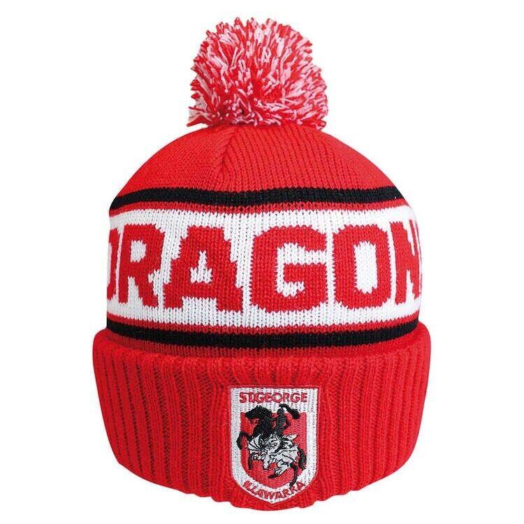 NRL Striker Beanie - St George Illawarra Dragons - Warm - Winter Hat - Adult