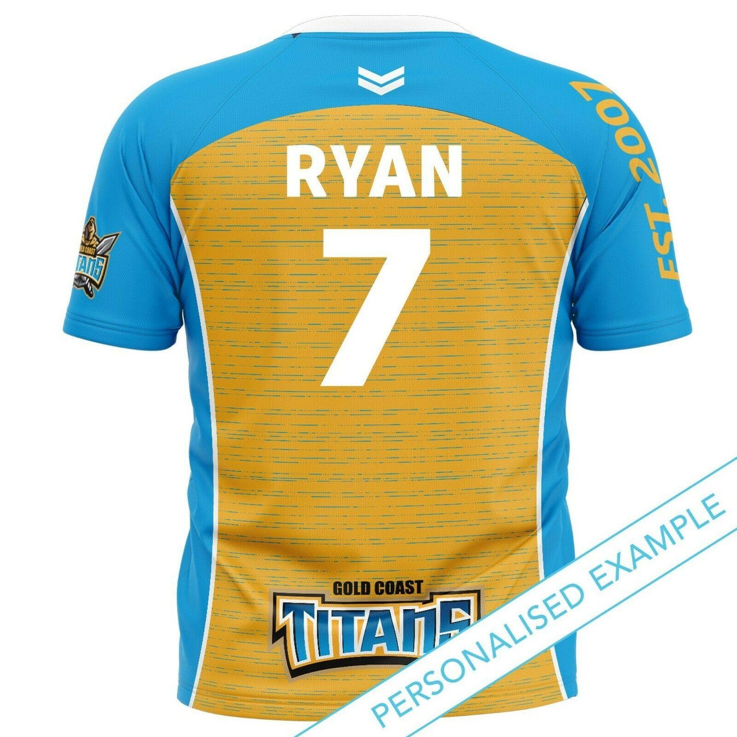 NRL Toddler Tee Shirt - Gold Coast Titans - Infant Baby T-Shirt - Kids