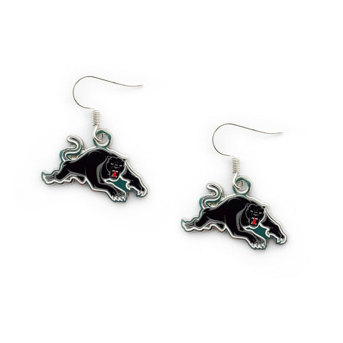 NRL Logo Metal Earrings - Penrith Panthers - Surgical Steel - Drop Earrings