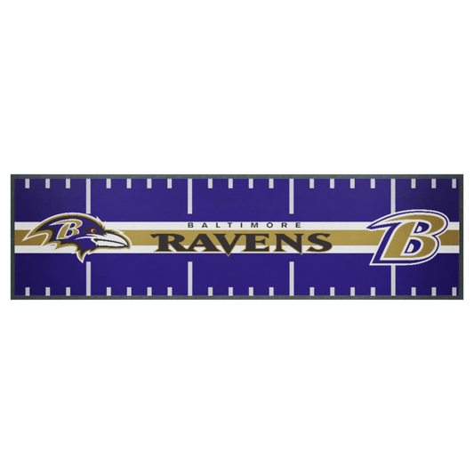 NFL Bar Runner - Baltimore Ravens - 25x90cm - Rubber Backed