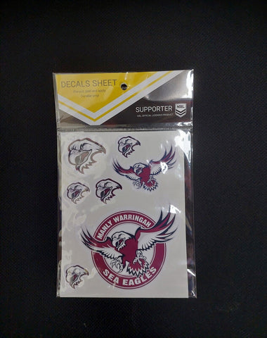 NRL Decal Sticker Set - Manly Sea Eagles
