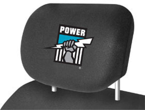 AFL Car Head Rest Cover - Port Adelaide Power - Set Of Two Covers