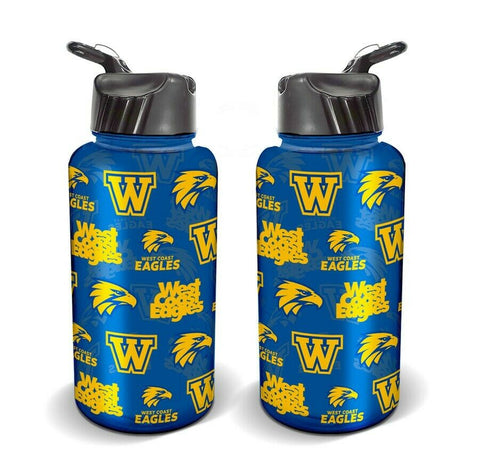 AFL Flip Drink Bottle 1L - West Coast Eagles - BPA Free - Water Bottle